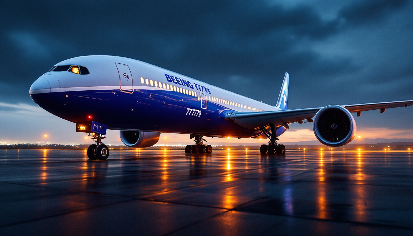 Boeing 777-9 Q2 2026 Certification Progress Briefing — photo illustration accompanying News Desk brief from Business Travel Today. Q2 2026 read on the Boeing 777-9: FAA TIA 4a approval in Q1, EIS now 2027, the $4.9B Q4 2025 charge, and what the slip means for LH, EK, QR, SQ, EY…