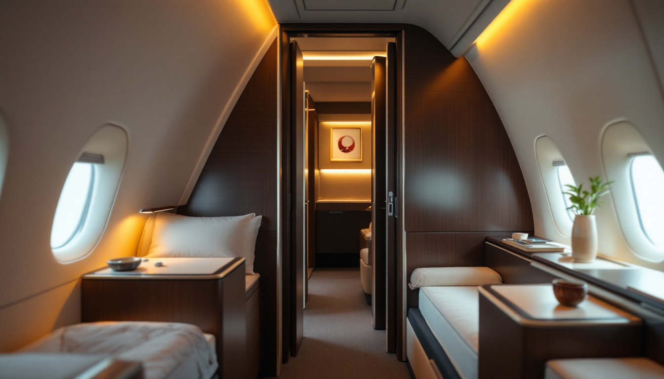 JAL A350-1000 and the Safran Unity Cabin — photo illustration accompanying Aviation Desk brief from Business Travel Today. Japan Airlines is now operating 10 A350-1000s. A briefing on the Safran Unity Business Class spec, the HND-JFK and HND-LHR rotations, and the Sky Suite…